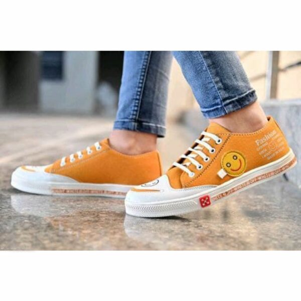 Modern Smiley Men Casual Shoes - Orange